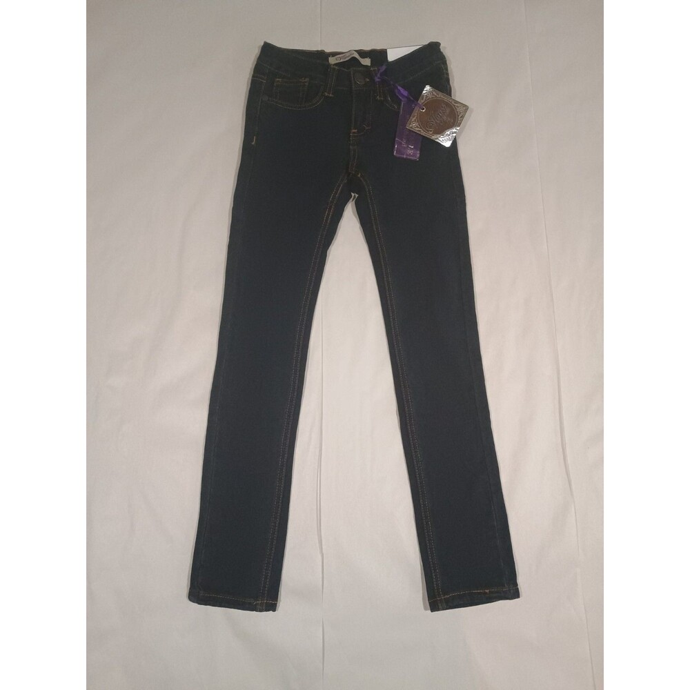 Vigoss Girls Dark Wash Skinny Denim Jeans NWT Size 8 Blue, Dark